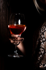aperol spritz and woman's hand