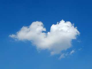 White cloud and blue sky