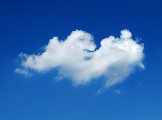 White cloud and blue sky