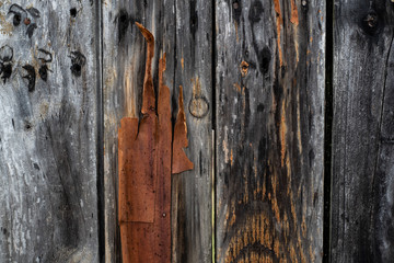 Old rugged worn wood texture