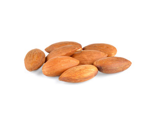 Almonds isolated on white background