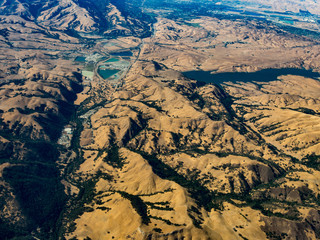 Fototapeta na wymiar Aerial View of Blue Oak Ranch Reserve, East of San Jose, California