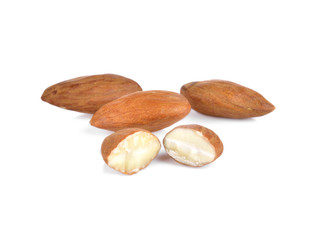 Almonds isolated on white background