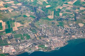 Aerial view of Lausanne, Switzerland