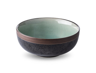 Empty japanese bowl on white