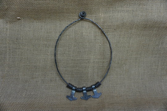 birka viking amulets and neck band reconstruction by daegrad tools