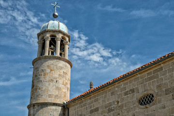 Obraz premium Our Lady of the Rocks Church on the Island near Perast in the Bay of Kotor, Montenegro