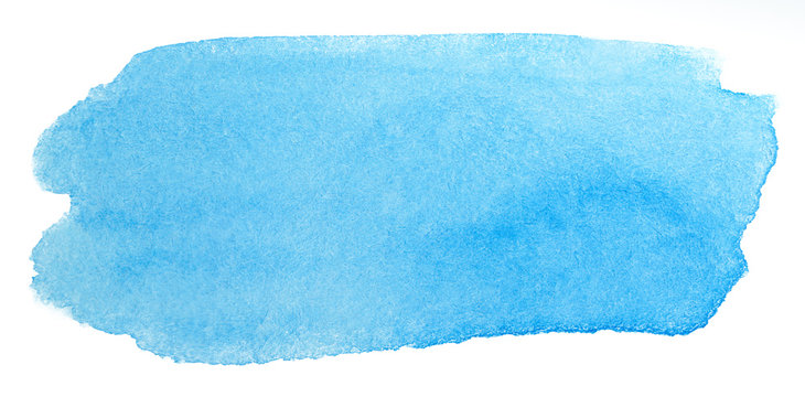 Stain Blue Watercolor With Light Paper Texture