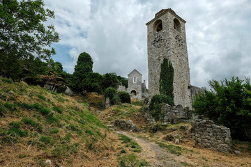 Fototapeta na wymiar Ruins of Stari Bar ancient fortress in Montenegro.