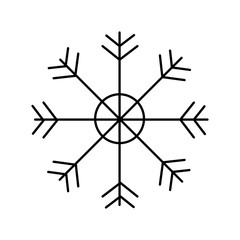 snowflake decoration traditional line style icon vector illustration design