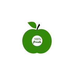 100% fresh label icon vector