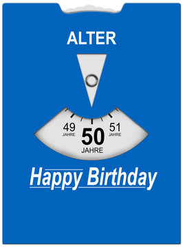 Parkscheibe Geburtstag 50 Jahre Karte