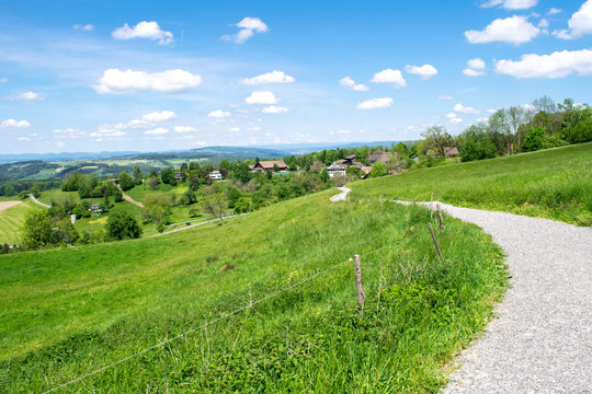 Swiss countryside outside Adliswil in Switzerland