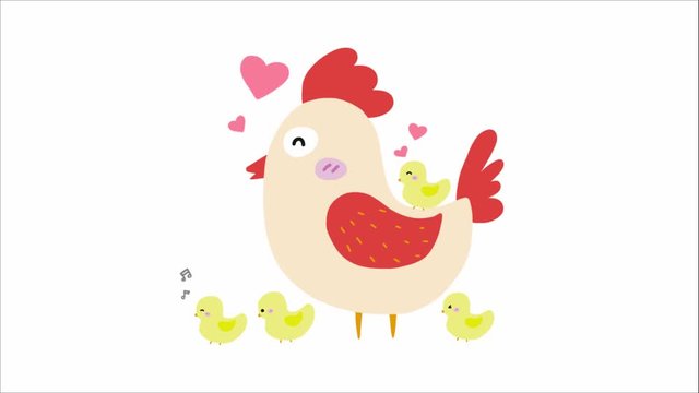 chicken family cartoon 