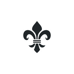 fleur de lis heraldic icon template color editable. fleur de lis heraldic symbol vector sign isolated on white background illustration for graphic and web design. © Frog_Ground