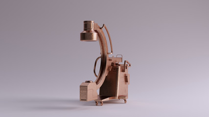 Bronze Hospital C Arm X-Ray Scanner  3d illustration 3d render