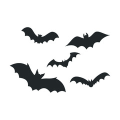 bat icon template color editable. bat symbol vector sign isolated on white background illustration for graphic and web design.