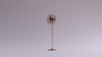 Bronze Office Cooling Fan 3d illustration 3d render