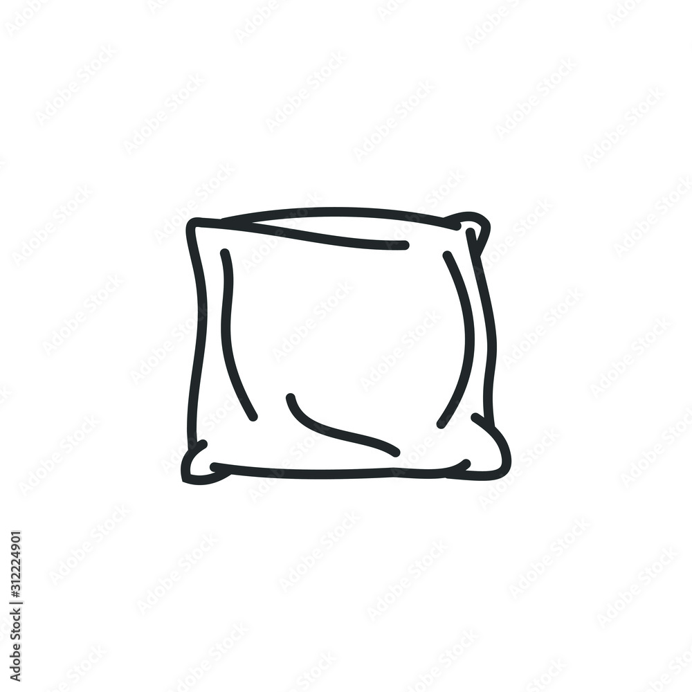 Leinwandbilder pillow icon template color editable. pillow symbol vector sign isolated on white background illustra