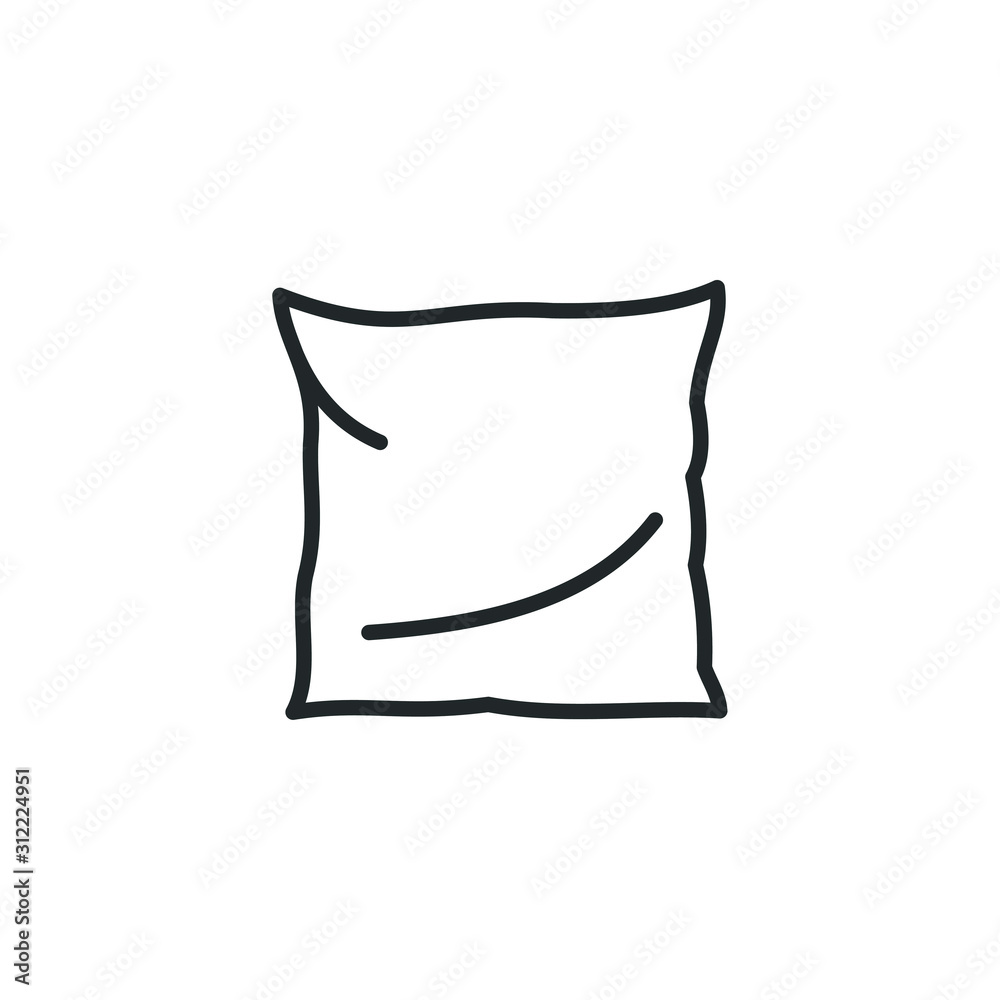 Leinwandbilder pillow icon template color editable. pillow symbol vector sign isolated on white background illustra
