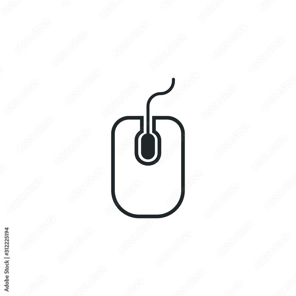 Fototapete mouse icon template color editable. mouse symbol vector sign isolated on white background illustrati
