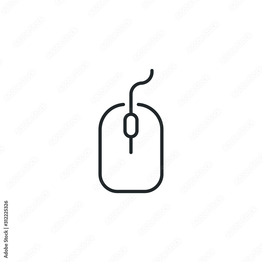 Poster mouse icon template color editable. mouse symbol vector sign isolated on white background illustrati
