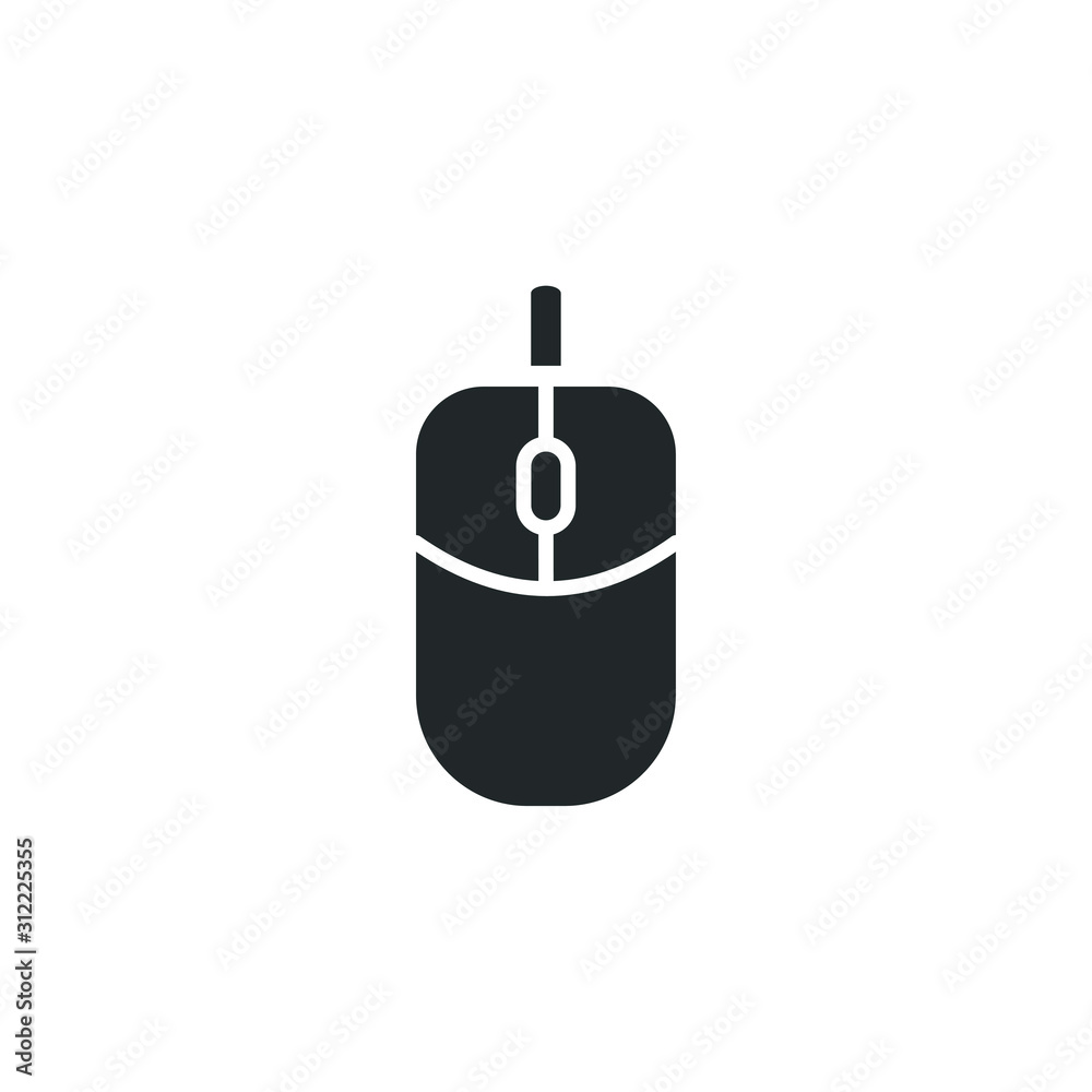 Leinwandbilder mouse icon template color editable. mouse symbol vector sign isolated on white background illustrati
