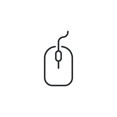 Fototapeta premium Mouse icon template color editable. Mouse symbol vector sign isolated on white background illustration for graphic and web design.