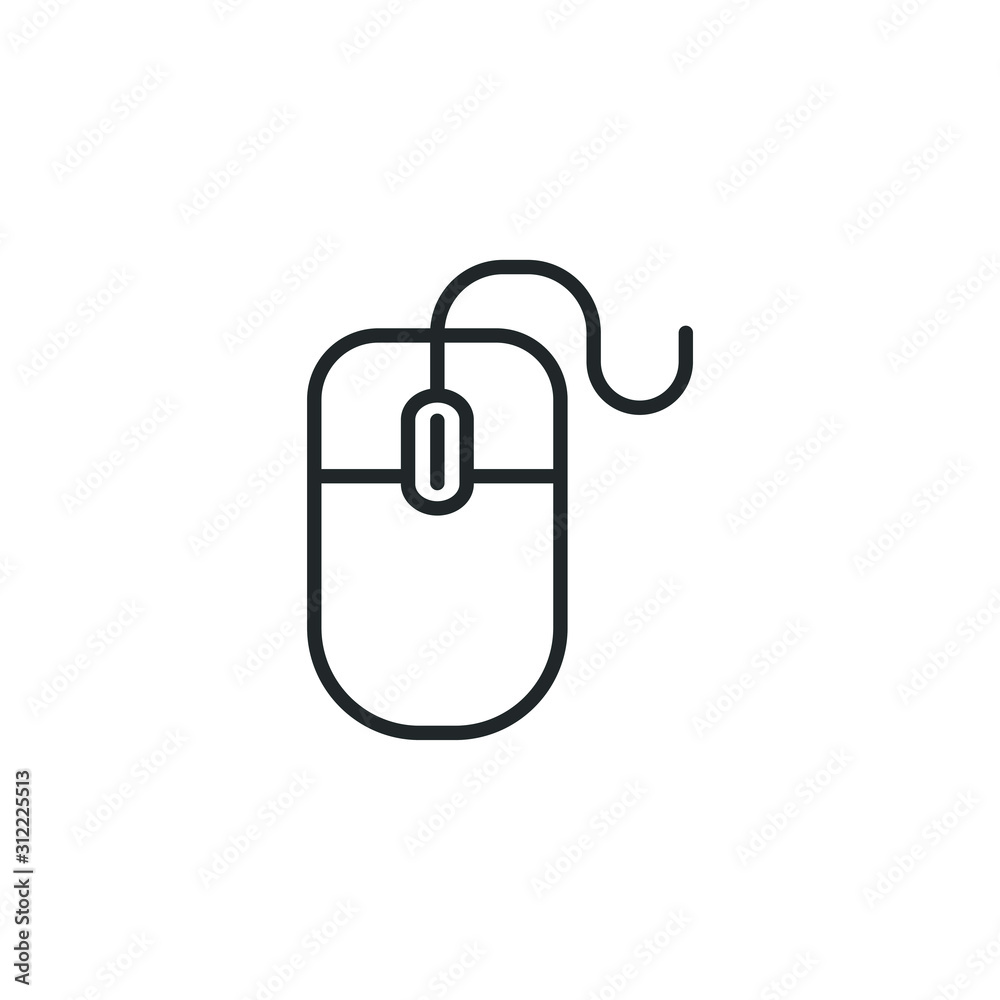 Poster Mouse icon template color editable. Mouse symbol vector sign isolated on white background illustration for graphic and web design.