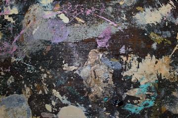 Paint on Old Wood Abstract