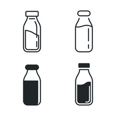 Milk Bottle icon template color editable. Milk Bottle symbol vector sign isolated on white background illustration for graphic and web design.