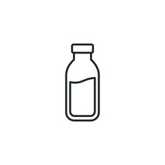 Milk Bottle icon template color editable. Milk Bottle symbol vector sign isolated on white background illustration for graphic and web design.