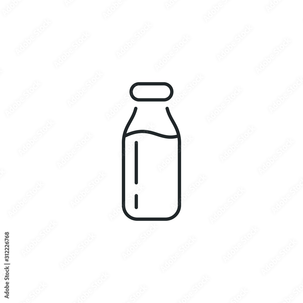 Poster milk bottle icon template color editable. milk bottle symbol vector sign isolated on white backgroun