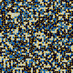 Pattern with random colored quarter circles Generative Art background illustration