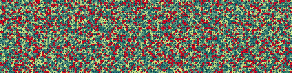 Pattern with random colored quarter circles Generative Art background illustration