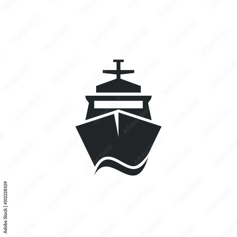 Aufkleber cruise icon template color editable. ship symbol vector sign isolated on white background illustrati