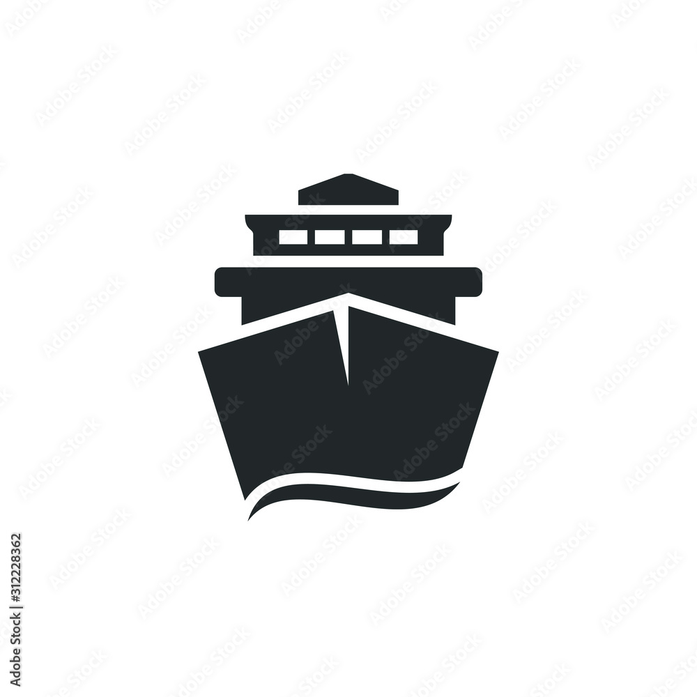 Poster Cruise icon template color editable. Ship symbol vector sign isolated on white background illustration for graphic and web design.