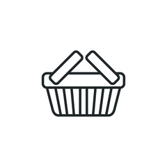 Shopping basket icon template color editable. Shopping basket symbol vector sign isolated on white background illustration for graphic and web design.