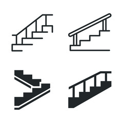 Stairs icon template color editable. Stairs symbol vector sign isolated on white background illustration for graphic and web design.