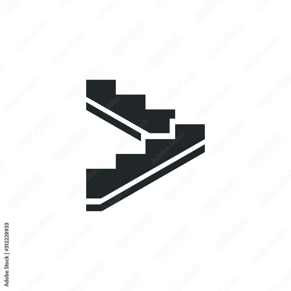 Aufkleber stairs icon template color editable. stairs symbol vector sign isolated on white background illustra