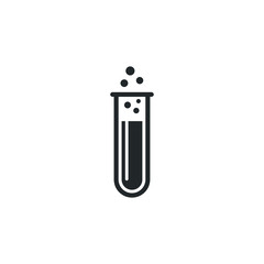 Test tube icon template color editable. Test tube symbol vector sign isolated on white background illustration for graphic and web design.