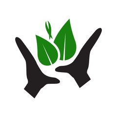 Save the plants icon vector illustration design template