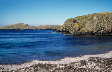 Fototapeta na wymiar Ile de Maindland, Iles Shetland, Ecosse, Grande Bretagne