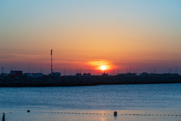 sunset on Jumeirah Beach Park