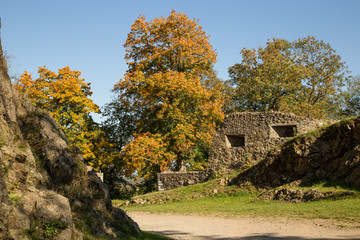 Burg Falkenstein Außenanlage im Harz