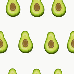 avocado seamless pattern with seed