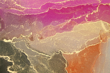 Abstract paint blots background. Alcohol ink colors. Marble texture.