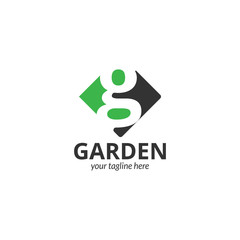 Green Garden Design Logo Template. Eco Nature Leaf Logo Template