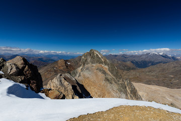 hiking trails in the Alps mountains.