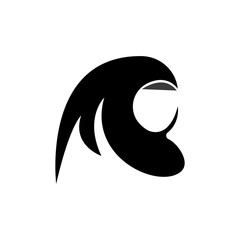 Muslimah hijab Logo template vector illustration design